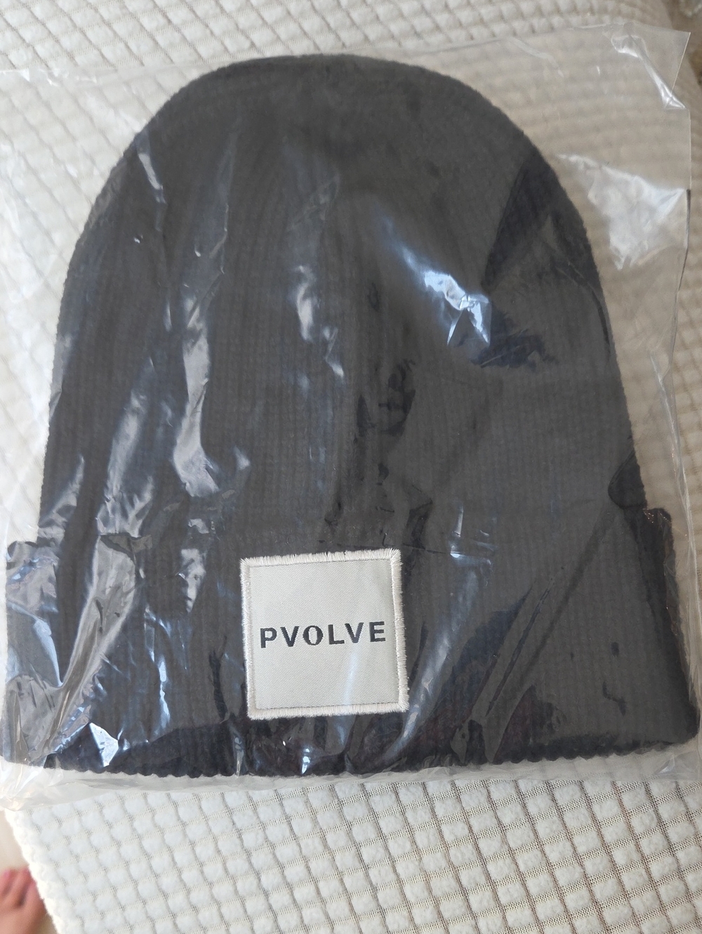 Pvolve Black Knit Beanie NWT